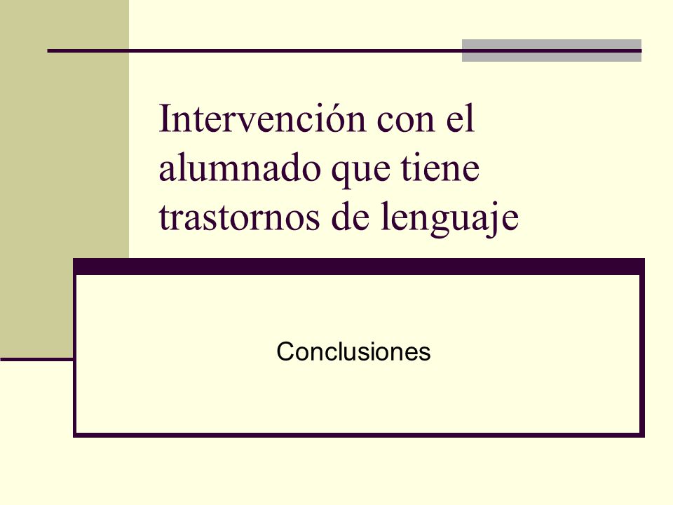 Intervención con el alumnado que tiene trastornos de lenguaje