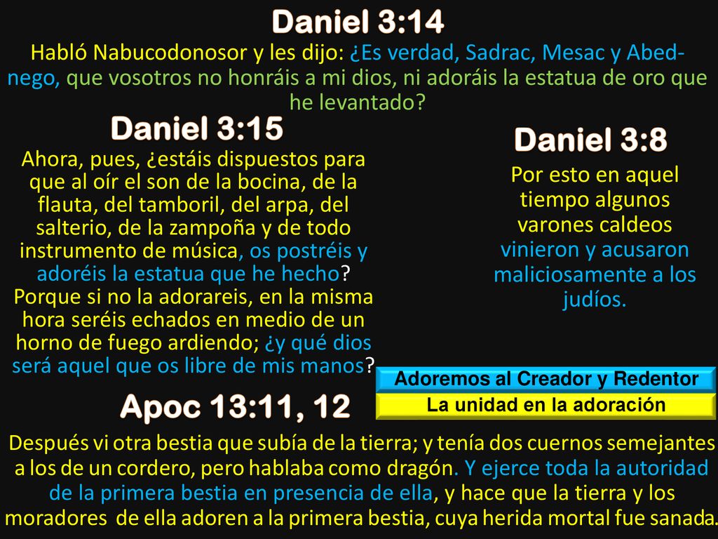 Adoremos al Creador y Redentor La unidad en la adoración