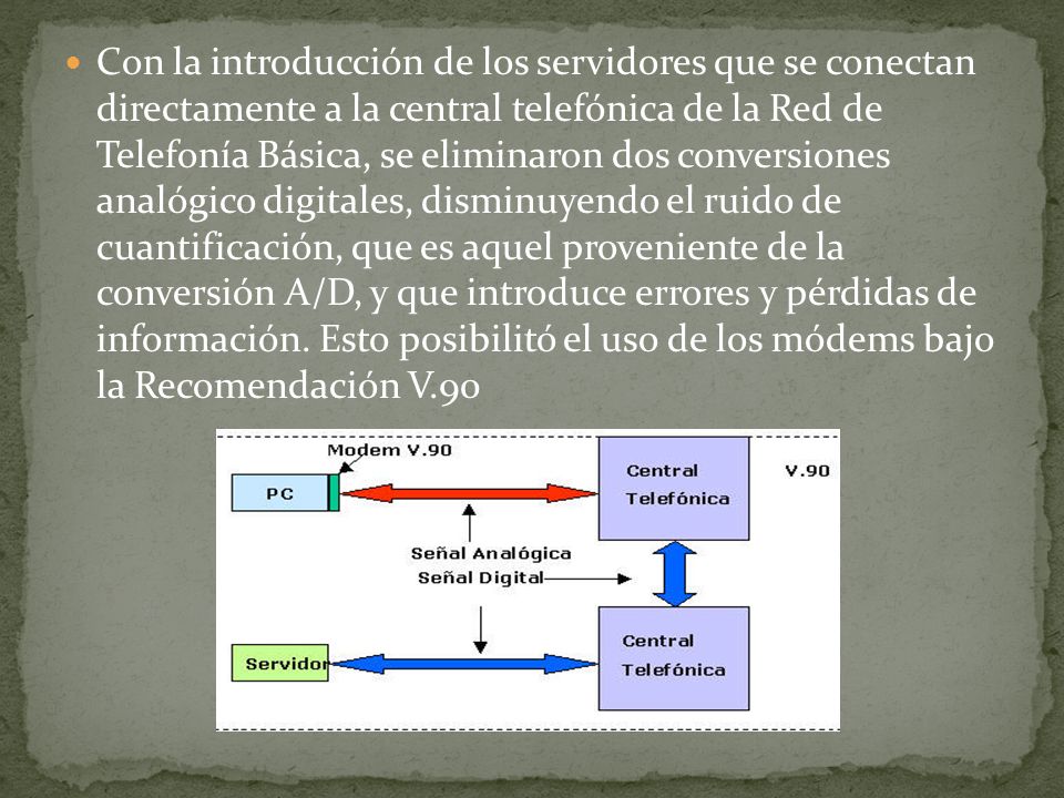 Con la introducción de los servidores que se conectan directamente a la central telefónica de la Red de Telefonía Básica, se eliminaron dos conversiones analógico digitales, disminuyendo el ruido de cuantificación, que es aquel proveniente de la conversión A/D, y que introduce errores y pérdidas de información.