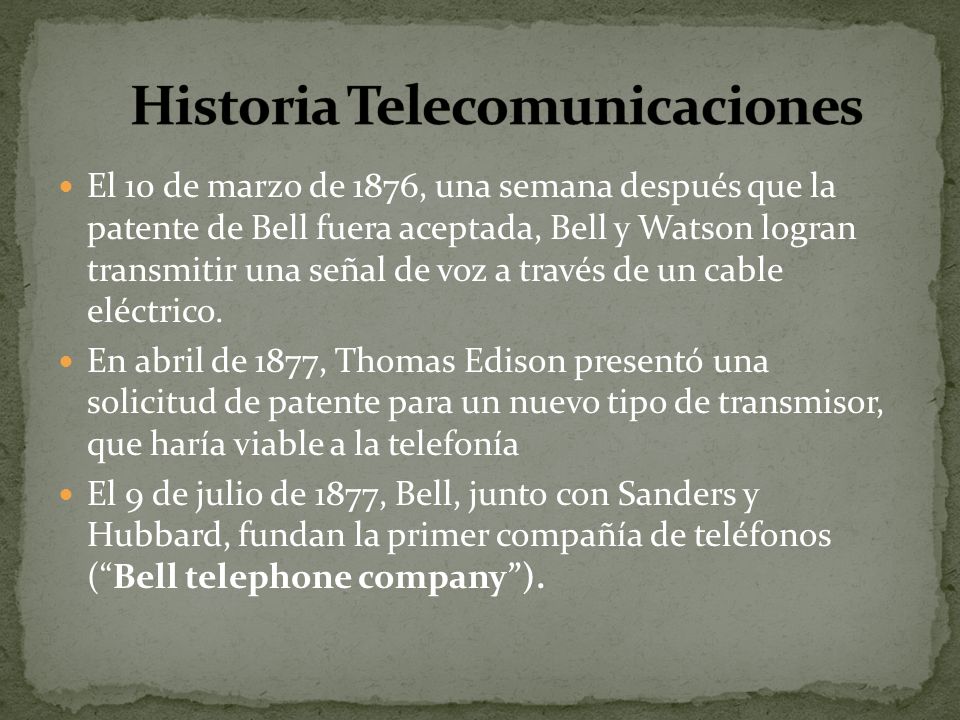 Historia Telecomunicaciones