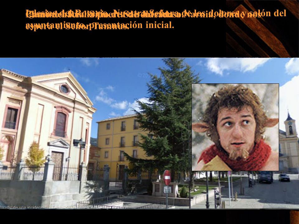 Camino hacia la puerta de entrada a Narnia, donde nos espera el Señor Tumnus.