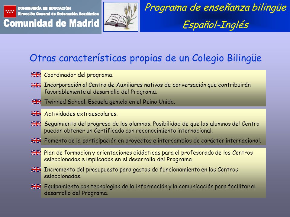 Programa de enseñanza bilingüe