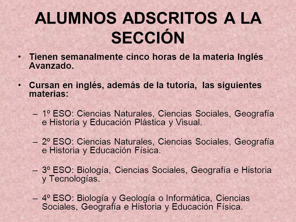 ALUMNOS ADSCRITOS A LA SECCIÓN