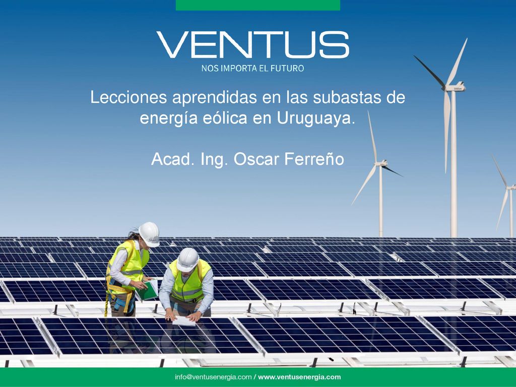 Lecciones aprendidas en las subastas de energía eólica en Uruguaya