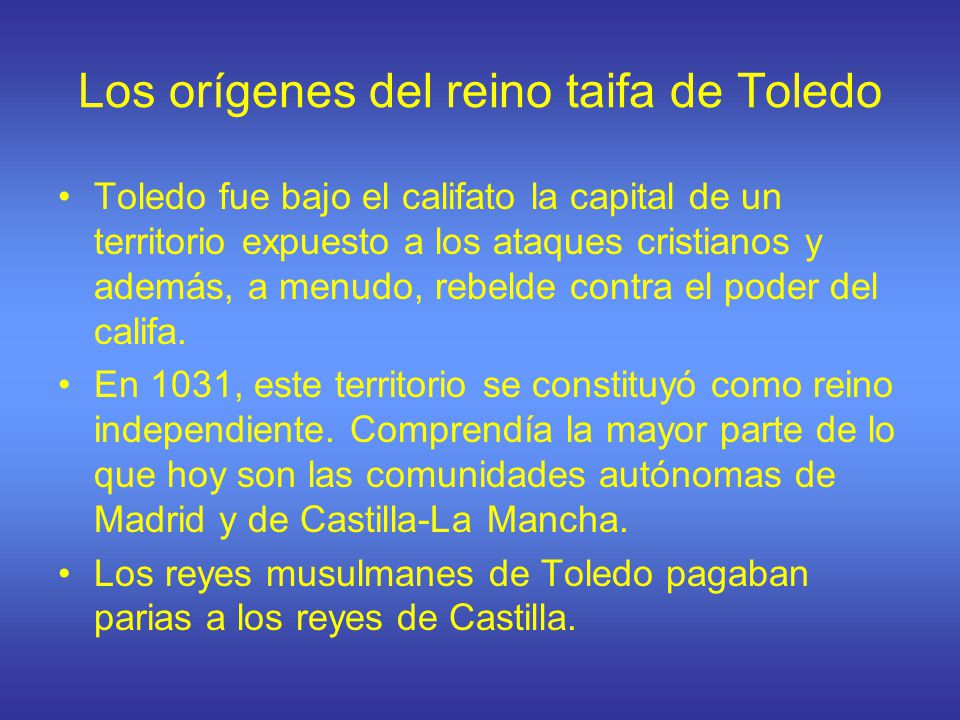 Los orígenes del reino taifa de Toledo