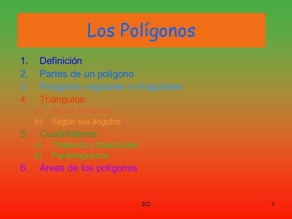Los Polígonos Definición Partes de un polígono