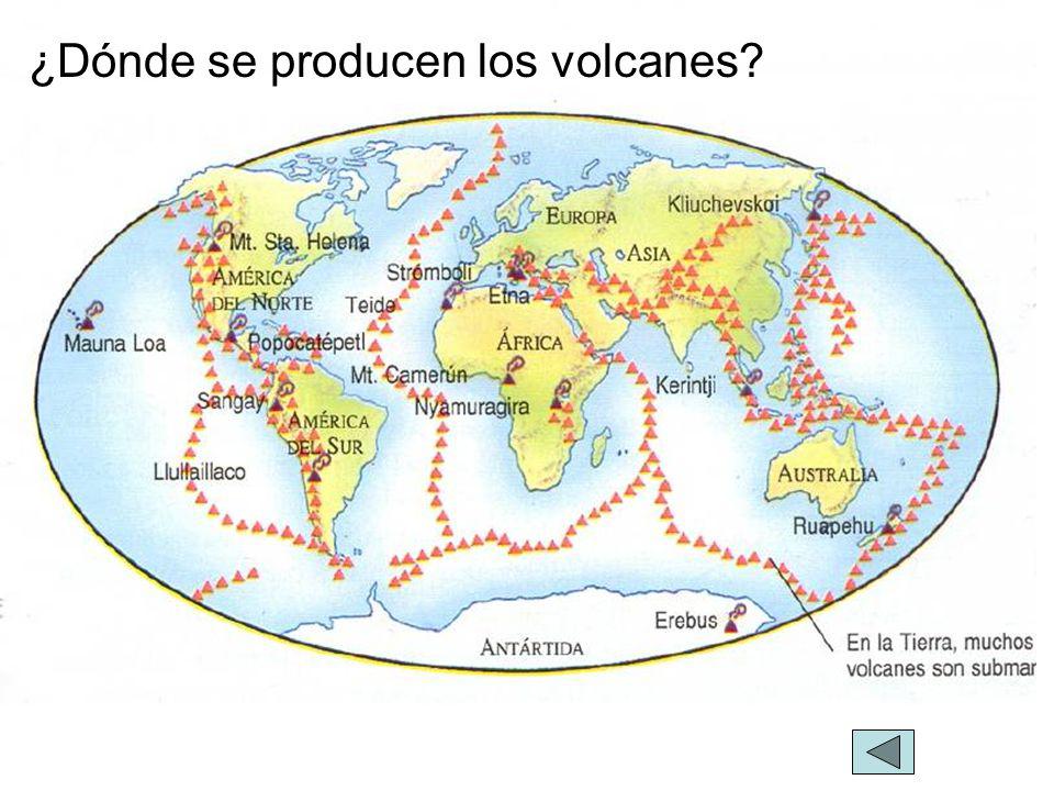 ¿Dónde se producen los volcanes