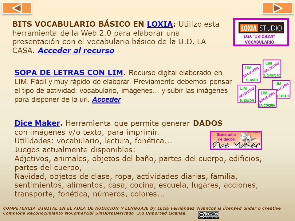 BITS VOCABULARIO BÁSICO EN LOXIA: Utilizo esta herramienta de la Web 2
