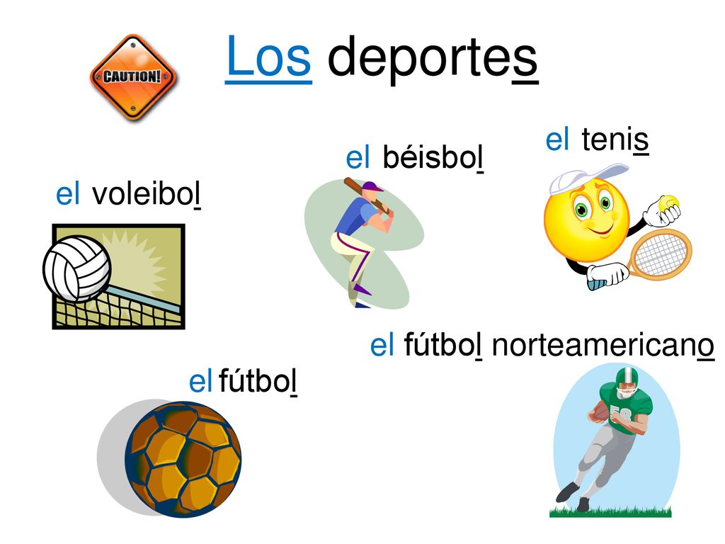 Los deportes el tenis el béisbol el voleibol el fútbol norteamericano