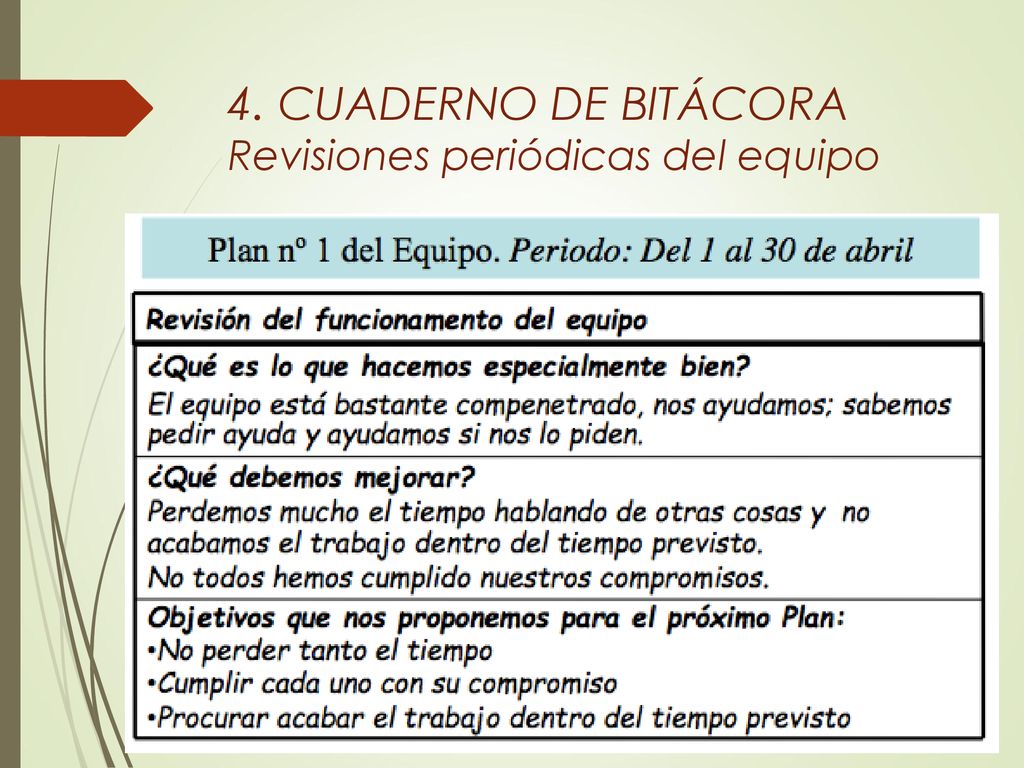 4. CUADERNO DE BITÁCORA Revisiones periódicas del equipo