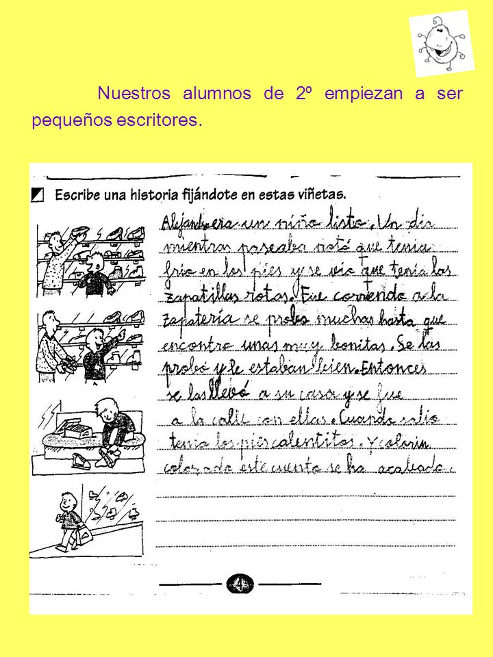 Nuestros alumnos de 2º empiezan a ser pequeños escritores.