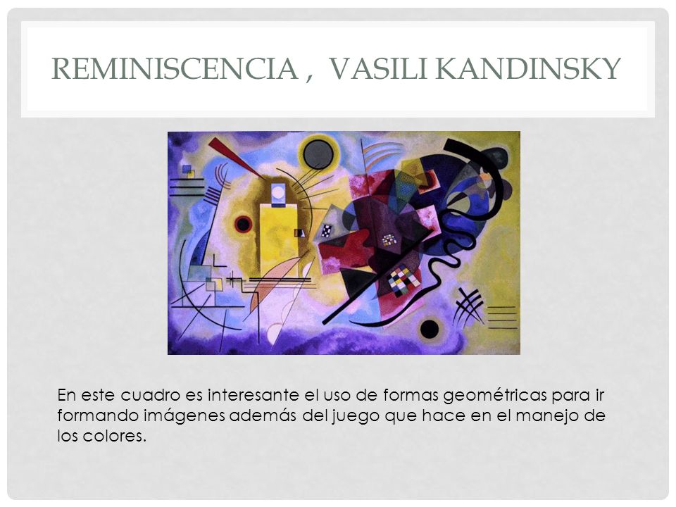 Reminiscencia , vasili kandinsky