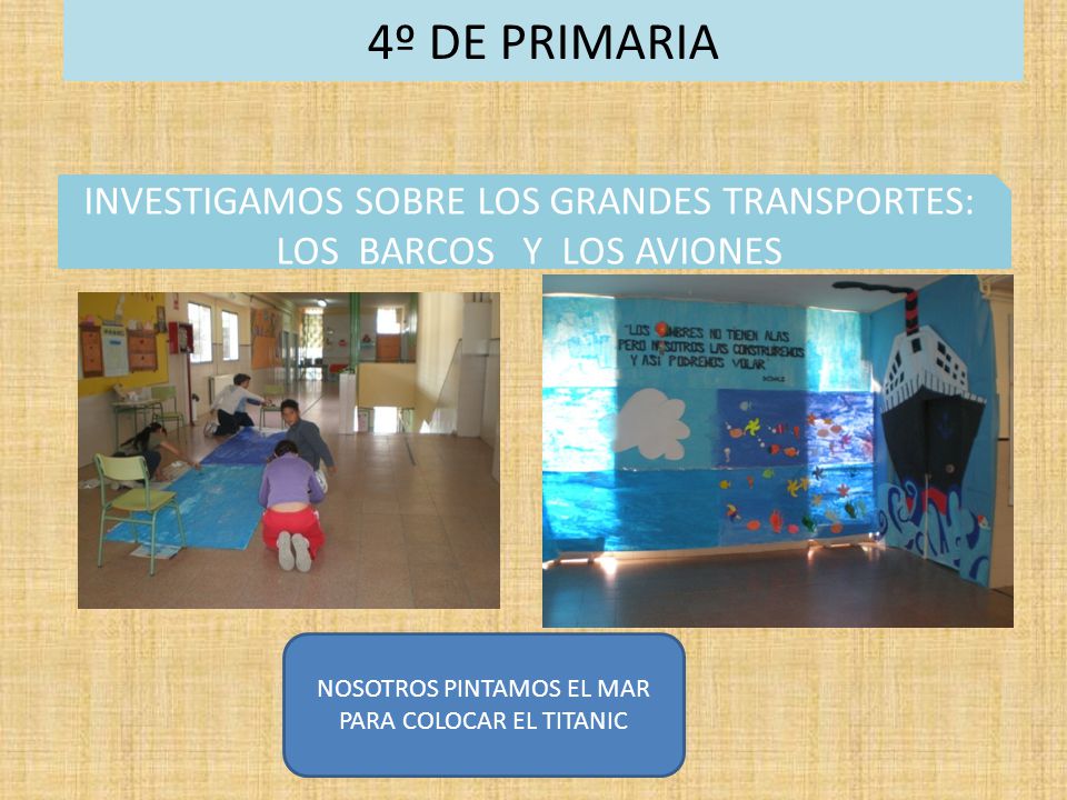 4º DE PRIMARIA INVESTIGAMOS SOBRE LOS GRANDES TRANSPORTES: LOS BARCOS Y LOS AVIONES.
