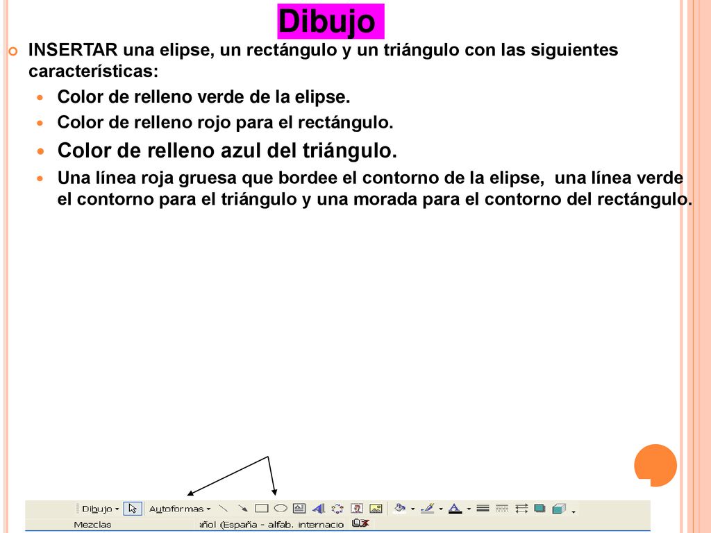 Dibujo Color de relleno azul del triángulo.
