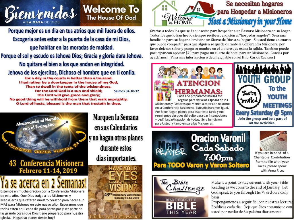 para Hospedar a Misioneros Host a Missionary in your Home