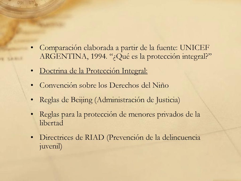 Comparación elaborada a partir de la fuente: UNICEF ARGENTINA, 1994