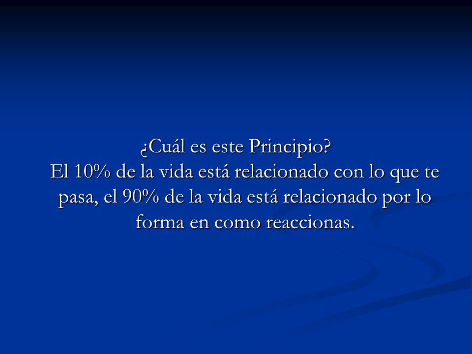 ¿Cuál es este Principio