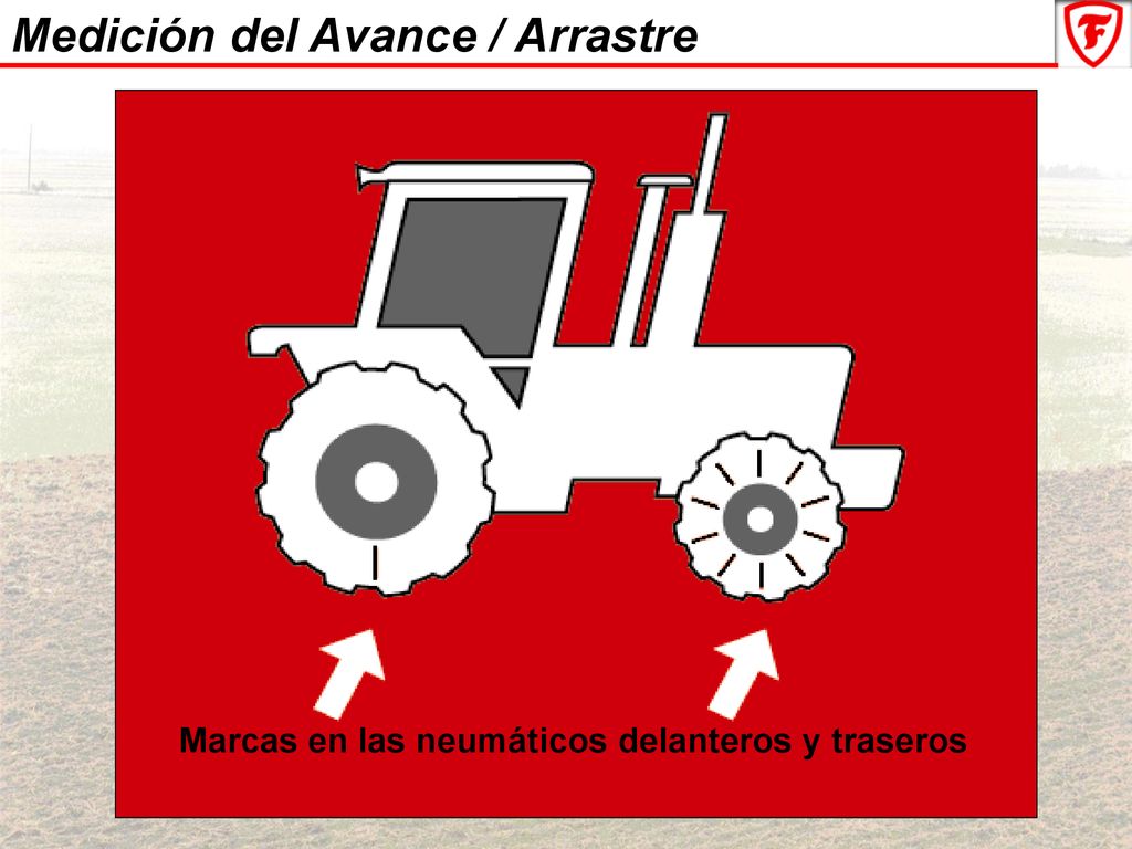 Marcas en las neumáticos delanteros y traseros