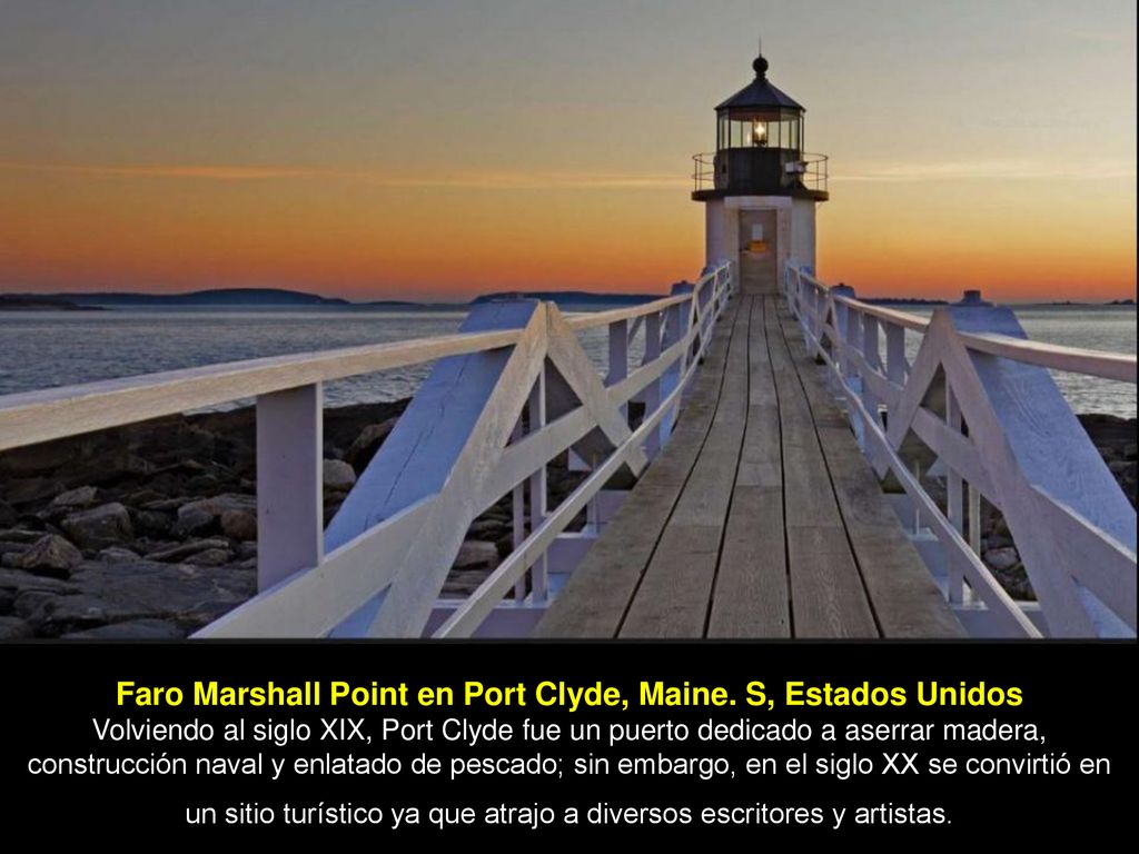 Faro Marshall Point en Port Clyde, Maine. S, Estados Unidos