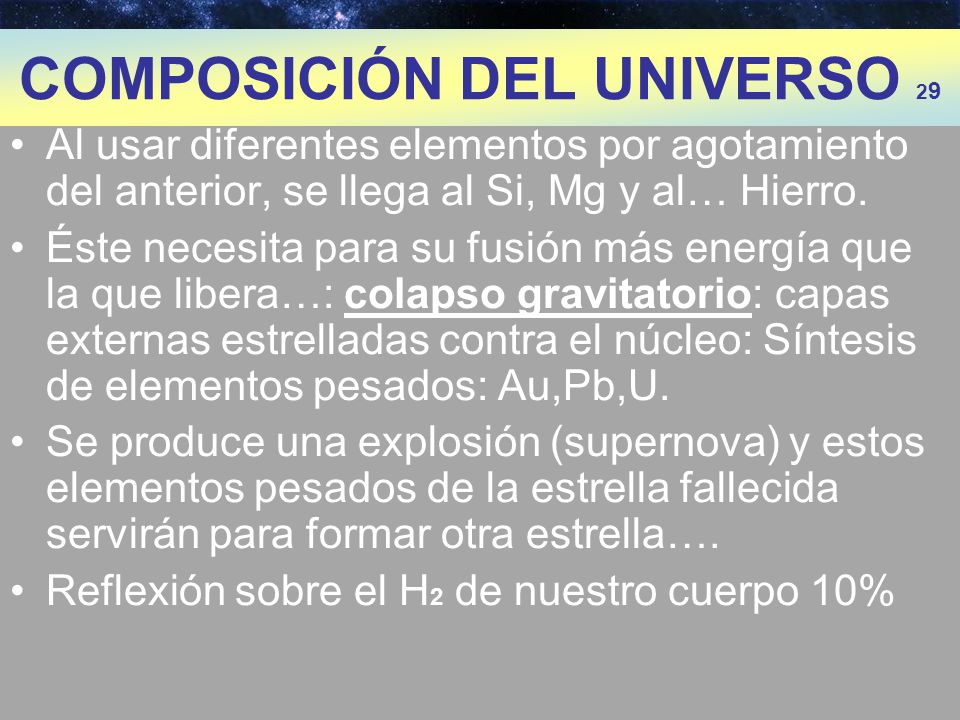 COMPOSICIÓN DEL UNIVERSO 29