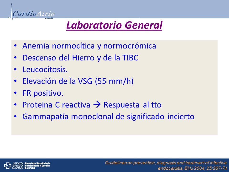 Laboratorio General Anemia normocítica y normocrómica