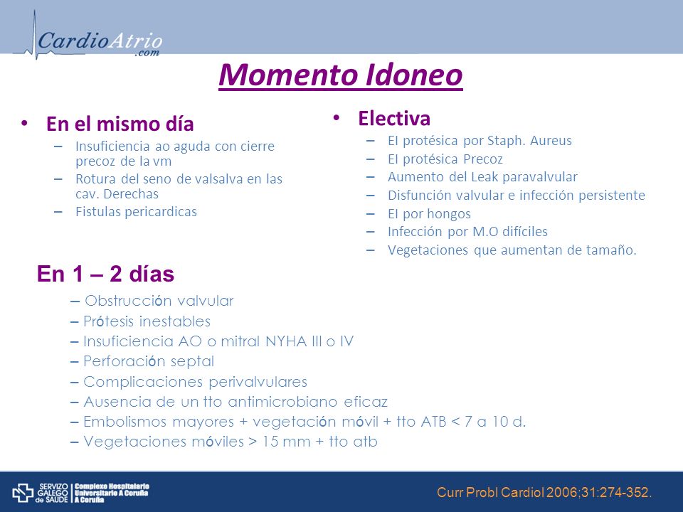 Momento Idoneo Electiva En el mismo día En 1 – 2 días