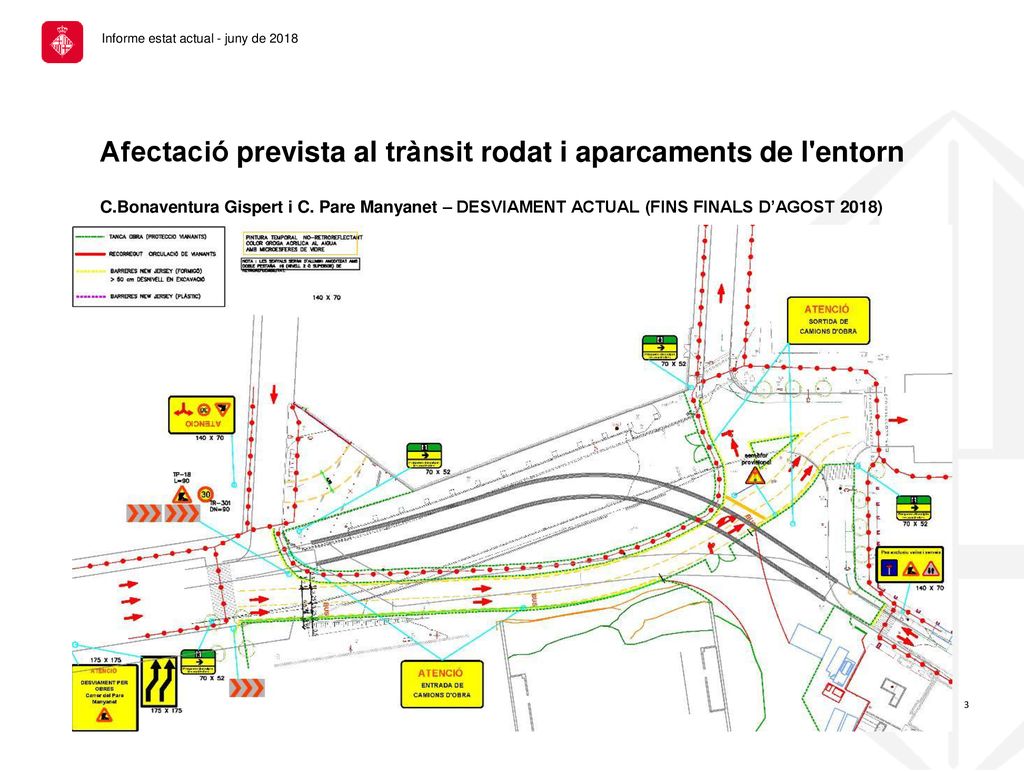 Afectació prevista al trànsit rodat i aparcaments de l entorn