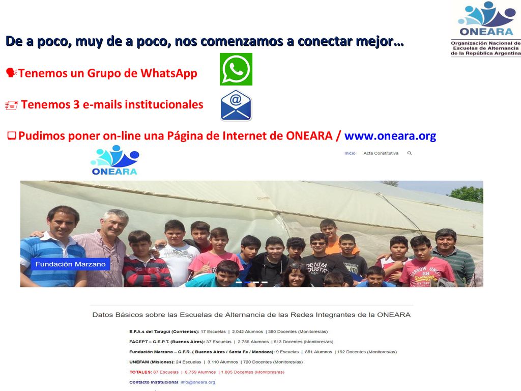 De a poco, muy de a poco, nos comenzamos a conectar mejor…