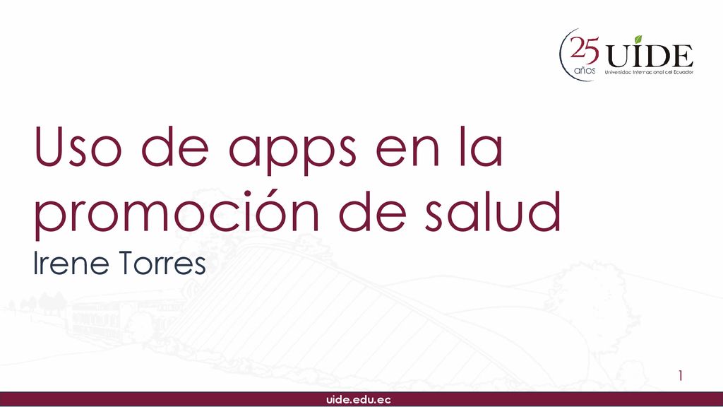 Uso de apps en la promoción de salud Irene Torres