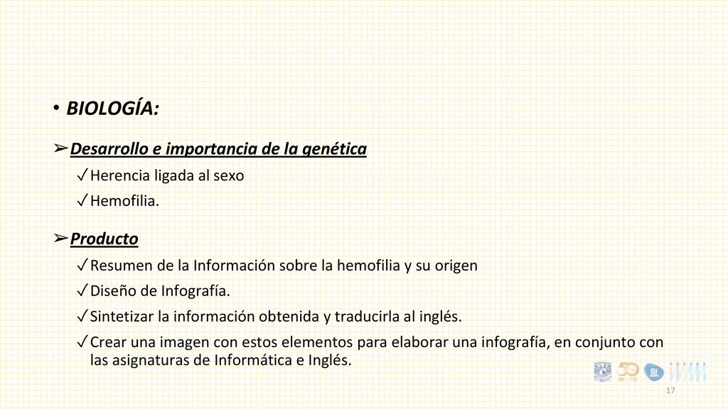 BIOLOGÍA: Desarrollo e importancia de la genética Producto