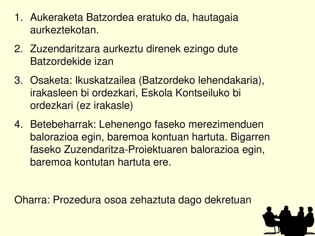 Aukeraketa Batzordea eratuko da, hautagaia aurkeztekotan.