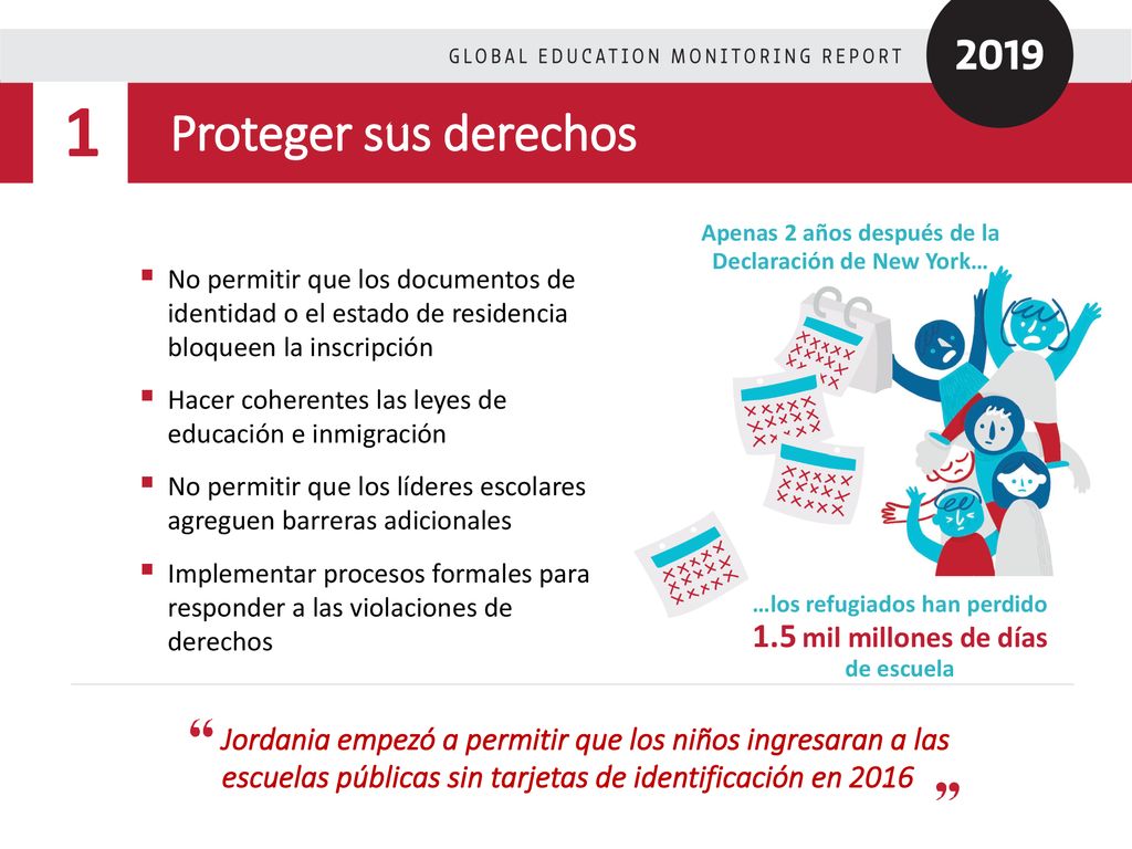 1 Proteger sus derechos. Apenas 2 años después de la Declaración de New York…