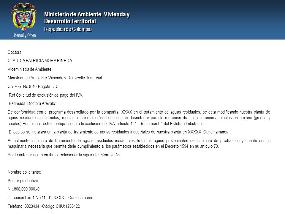 Doctora CLAUDIA PATRICIA MORA PINEDA. Viceministra de Ambiente. Ministerio de Ambiente Vivienda y Desarrollo Territorial.
