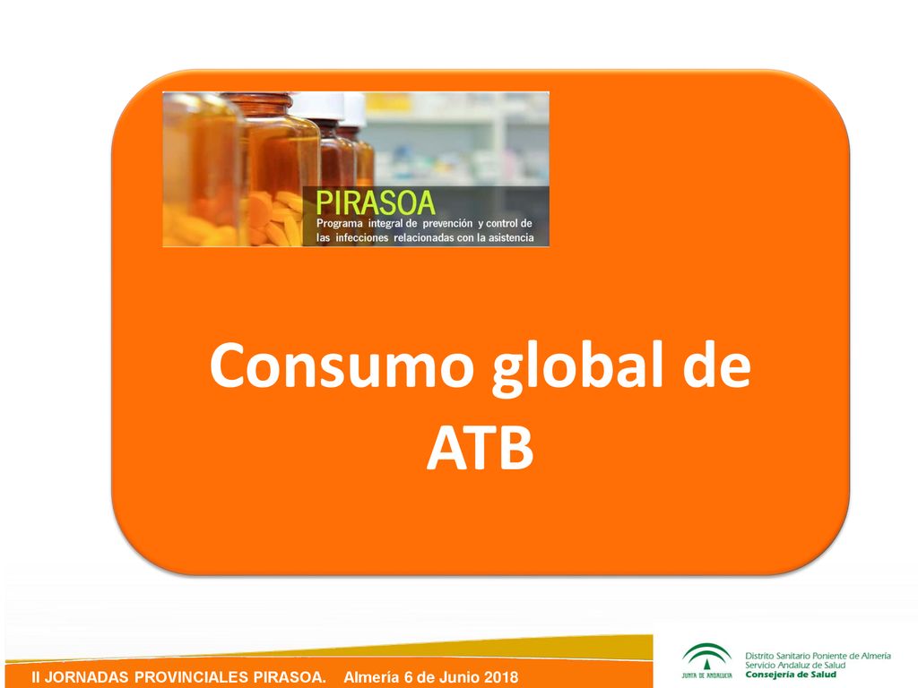 Consumo global de ATB II JORNADAS PROVINCIALES PIRASOA. Almería 6 de Junio 2018