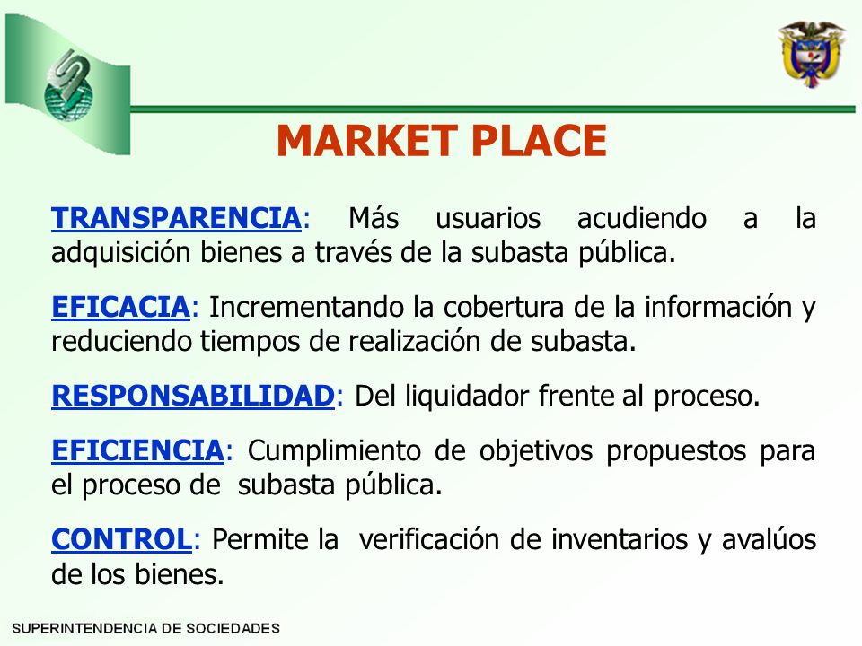 MARKET PLACE TRANSPARENCIA: Más usuarios acudiendo a la adquisición bienes a través de la subasta pública.