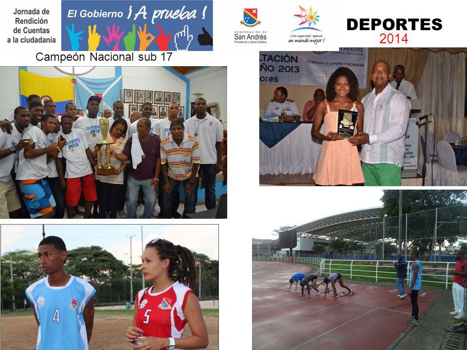 DEPORTES 2014 Campeón Nacional sub 17 Deportista del Año