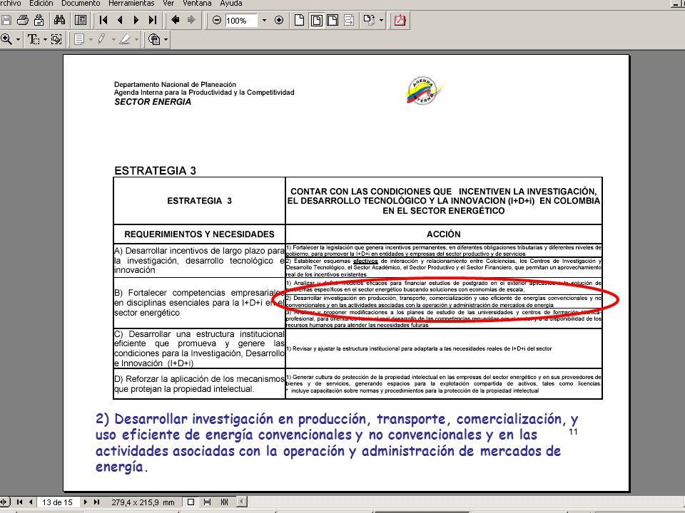 Resultados del TLC en relación con el sector energético