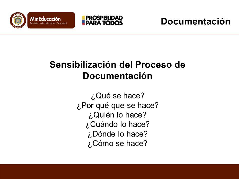 Sensibilización del Proceso de Documentación