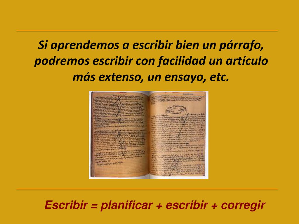Escribir = planificar + escribir + corregir