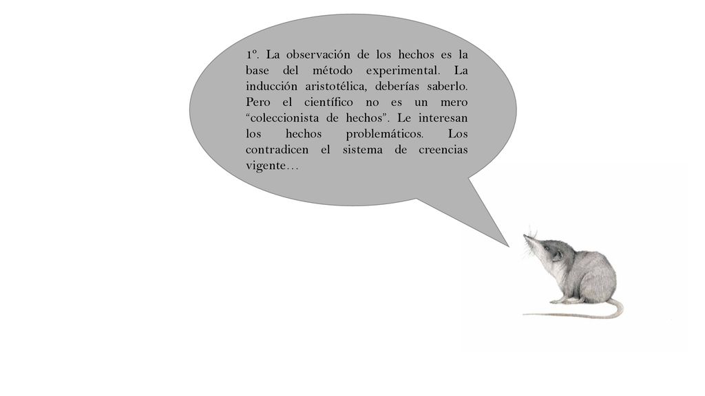 1º. La observación de los hechos es la base del método experimental