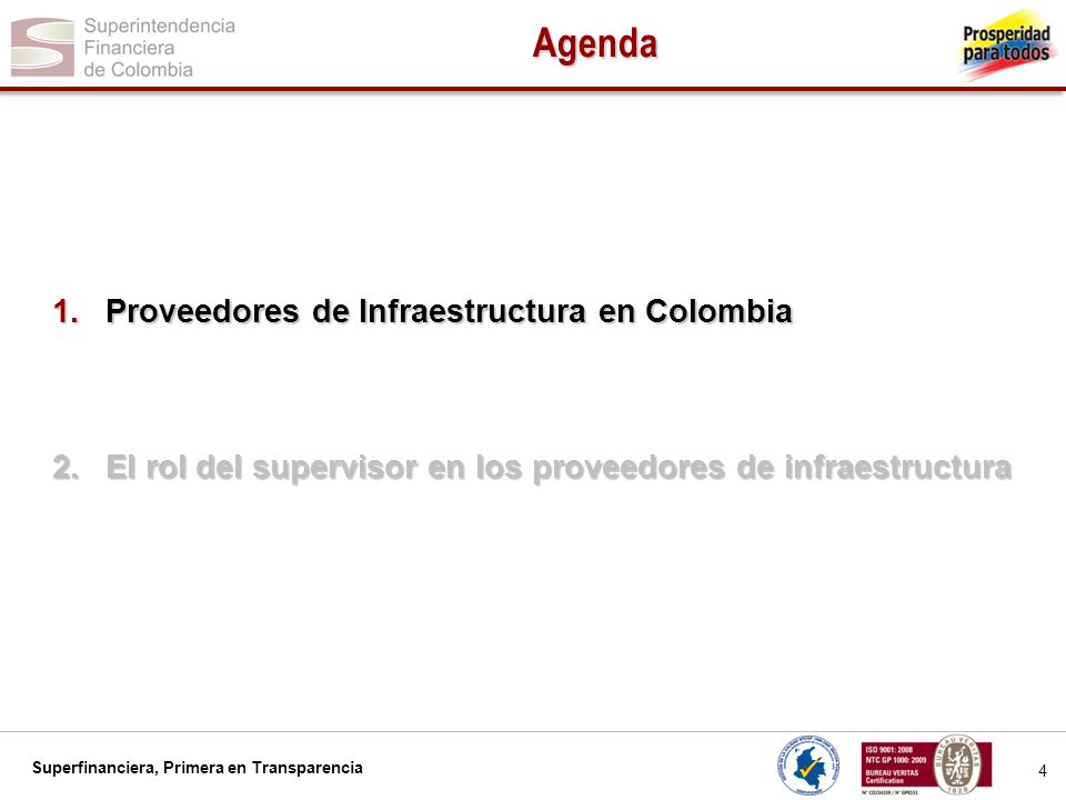 Agenda Proveedores de Infraestructura en Colombia