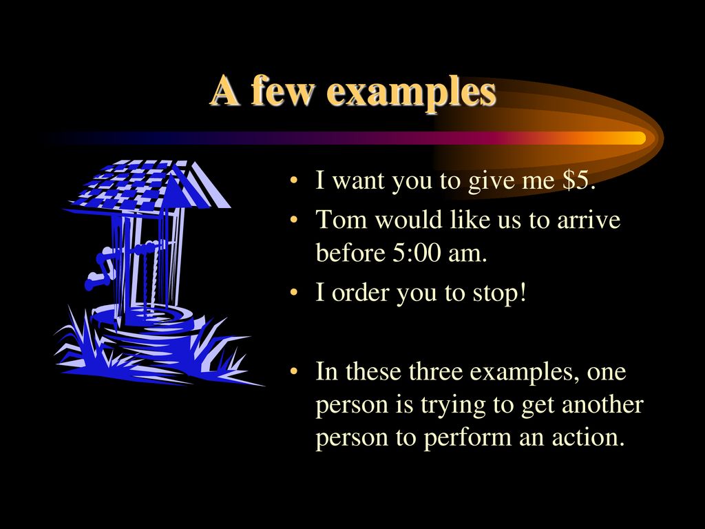 A few examples I want you to give me $5.
