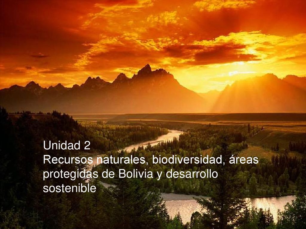 Unidad 2 Recursos naturales, biodiversidad, áreas protegidas de Bolivia y desarrollo sostenible