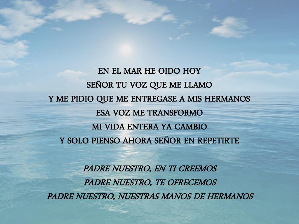 SEÑOR TU VOZ QUE ME LLAMO Y ME PIDIO QUE ME ENTREGASE A MIS HERMANOS