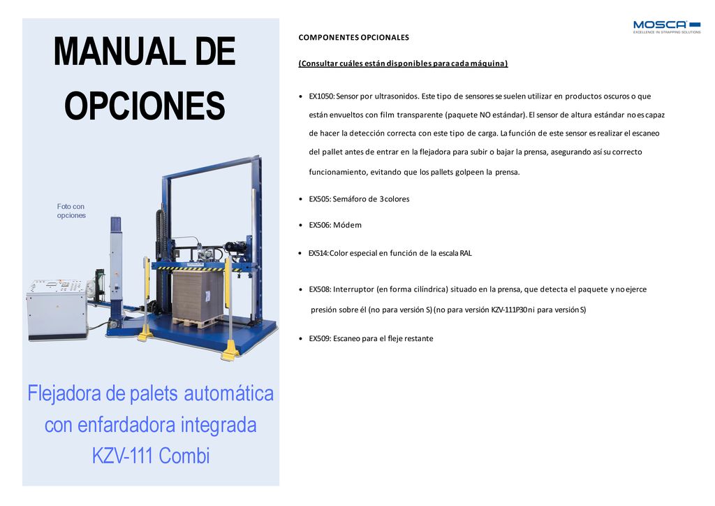 Flejadora de palets automática con enfardadora integrada KZV-111 Combi