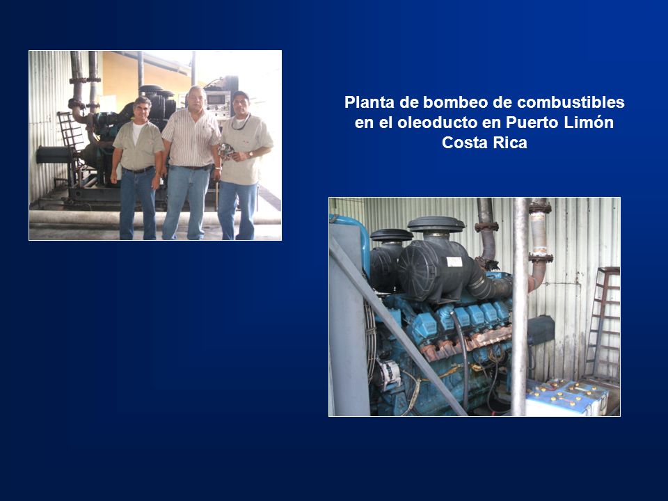 Planta de bombeo de combustibles en el oleoducto en Puerto Limón