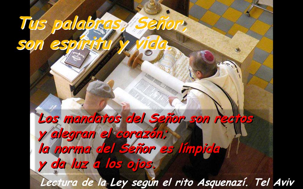 Lectura de la Ley según el rito Asquenazí. Tel Aviv