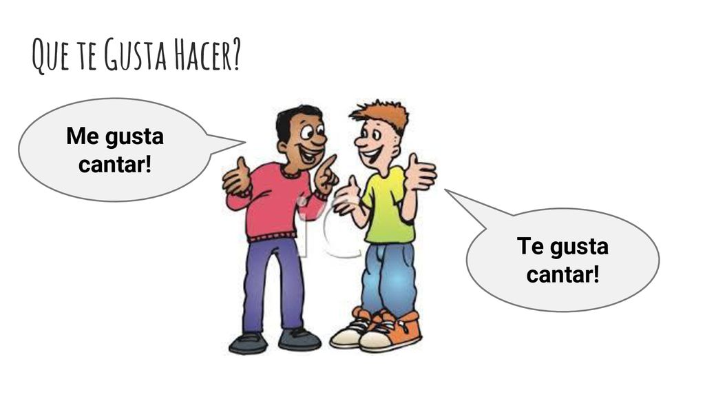Que te Gusta Hacer Me gusta cantar! Te gusta cantar!