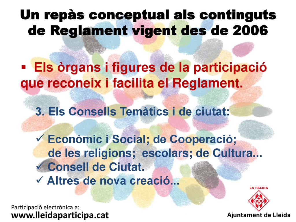 Un repàs conceptual als continguts de Reglament vigent des de 2006