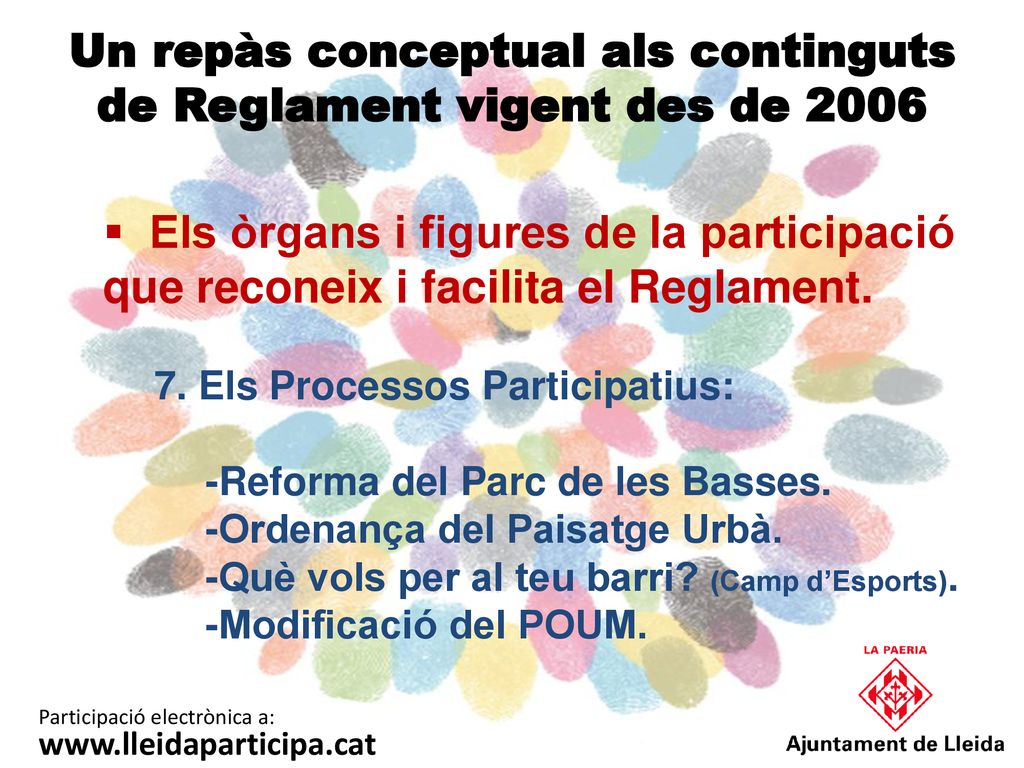 Un repàs conceptual als continguts de Reglament vigent des de 2006